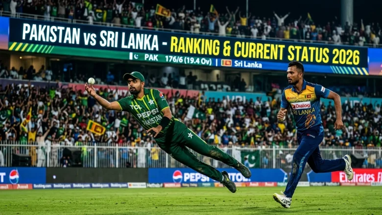পাকিস্তান জাতীয় ক্রিকেট দল বনাম শ্রীলঙ্কা জাতীয় ক্রিকেট দল - এর র‌্যাঙ্ক 2026